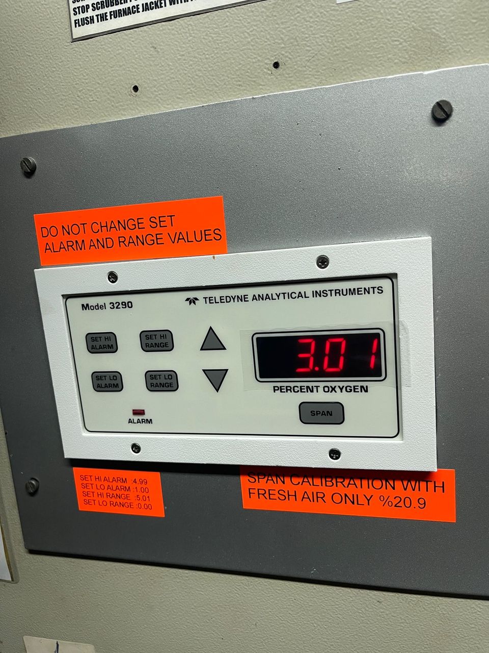 Marine nitrogen generator oxygen analyser inspection