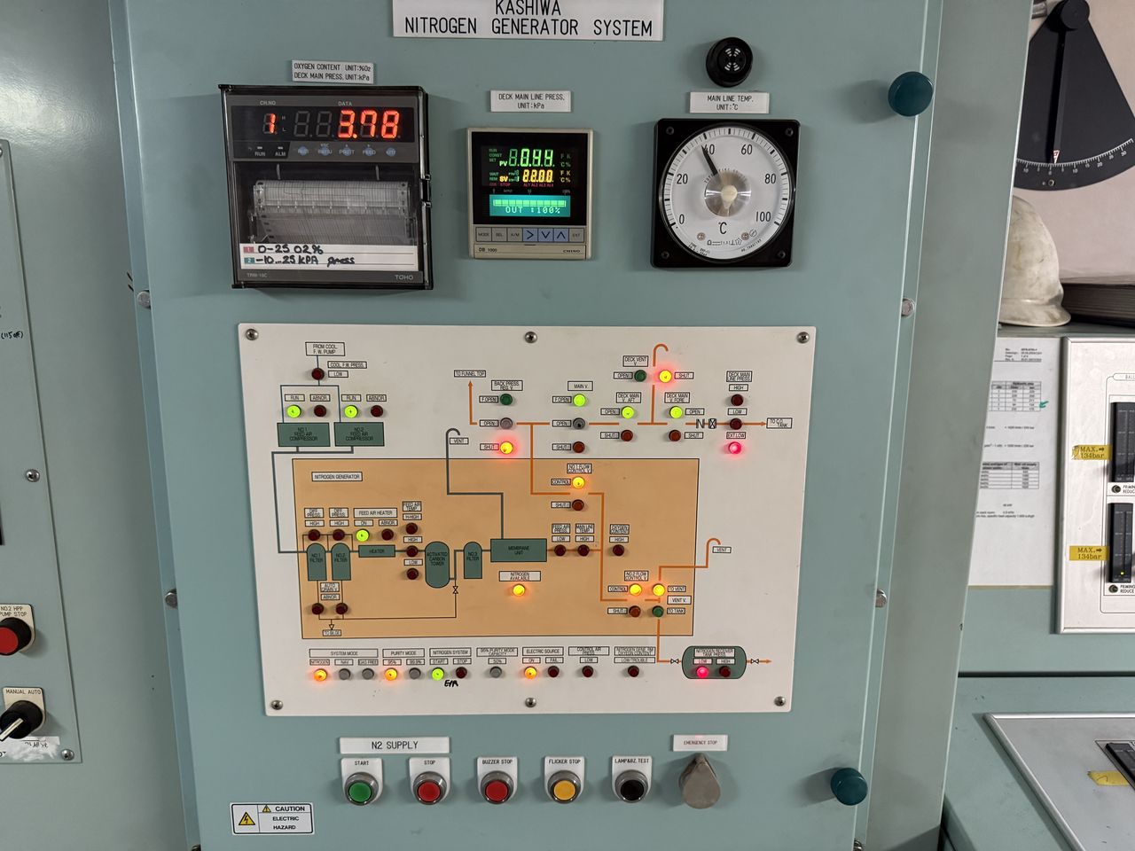 Marine nitrogen generation plant onboard